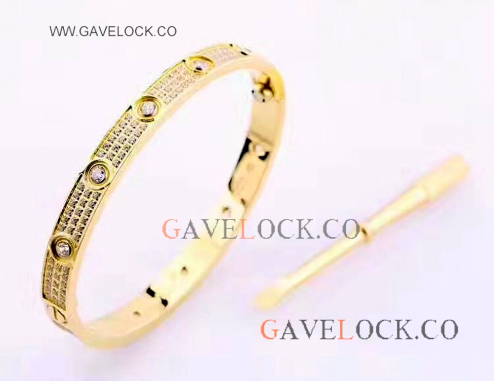 AAA Cartier Love Bracelet Gold Full Diamond